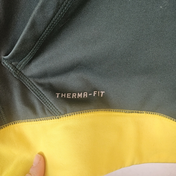 Oregon‎ Ducks Nike Hoodie Mens Therma Fit Size Medium Green Yelllow Sweatshirt - Picture 4 of 9
